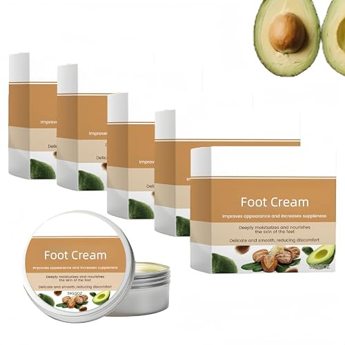 Brodi del piede per i piedi incrinati secchi, Crema di cura del tallone incrinato, Formulazione di burro crema idratante per i piedi secchi, Balsamo di umidità per i piedi stanchi secchi (5)