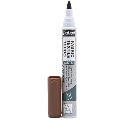 Pebeo 7A Light Brown Fabric Marker - 1mm