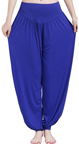 MESHIKAIER Dam supermjuka haremsbyxor modal yogabyxor elastiska pilatesbyxor idealiska för träning dans jogging sport