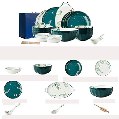 Set Ciotole Porcellana Porcellana Piatti Piani Dessert Moderni Porcellana Scodelle Per Feste E Uso In Cucina Per 4 Persone,B