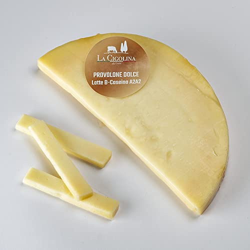 Mezzaluna di Provolone Dolce 300g – Latte Betacaseina A2A2 | Prodotto D.O.P. 100% Italiano, Senza Lattosio, Naturale