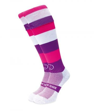 WackySox Purple Smoothie Rugby Socks,Hockey Socks,Sports Socks Men and Women - Suitable for Riding,Sports,Football,Hockey, and Running