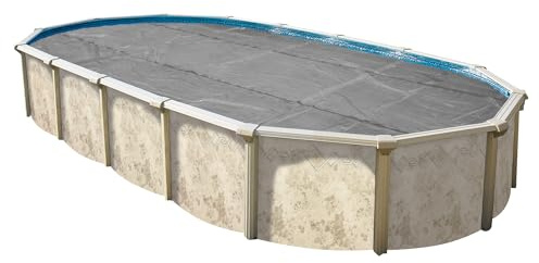 In The Swim 15' x 30' Ultra Silver Oval Solar Pool Cover 16 Mil for Solar Heating Above Ground Pools and Inground Pools