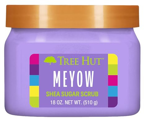Tree Hut Meyow Shea Sugar Scrub, Exfoliating, Hydrating & Moisturizing Body Scrub with Shea Butter & Nourishing Essential Oils, Smooth & Soften Skin, Limited Edition Scent, 18 oz