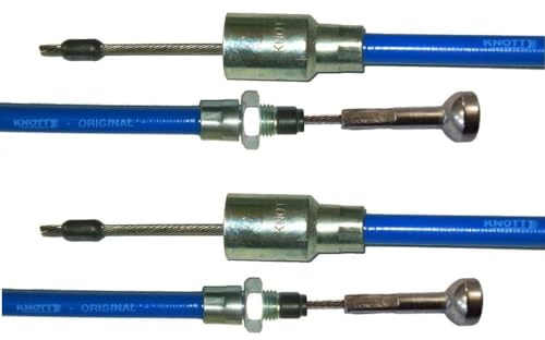 FKAnhängerteile 2 Stück - Knott Bremsseil - Schnellmontage - 980207.07 - HL 830 mm - GL 1020 mm - Nirosta