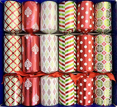 Crackers Ltd Set of 6 Selection Box Design Fill Your Own Christmas super sized large barrel
