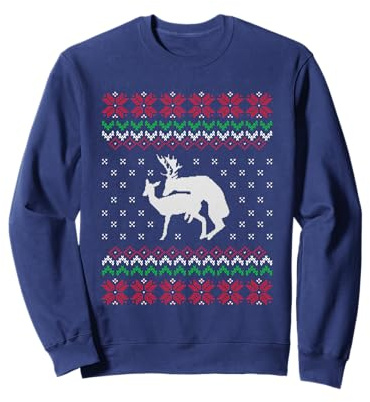 Drôle de cadeau de Noël coquins Ugly Christsmas Sweatshirt Manche longue