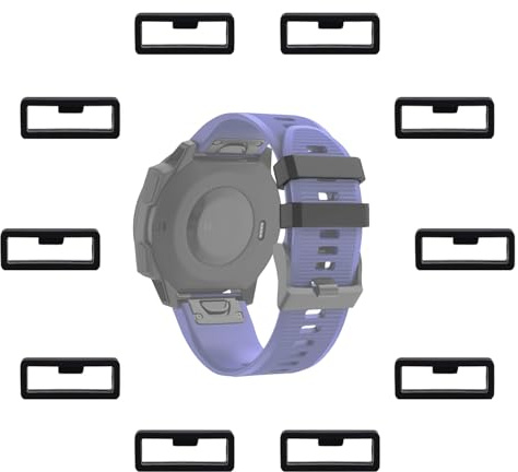 10 Passant de Montre Silicone,Boucle Bracelet Montre 22mm,Anneaux sécurisés de rechange pour Montre Sport,Passant Bracelet Montre Compatible avec Bracelet Garmin Forerunner 935 945 235 735XT Fenix 5/6