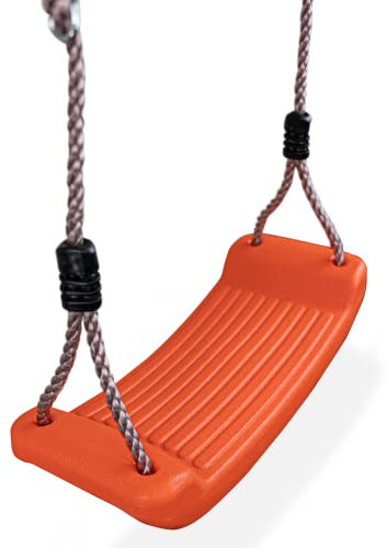 HOQ Sedile a dondolo regolabile altalena per bambini antiscivolo resistente alle intemperie accessori da giardino e parco giochi per interni ed esterni arancione