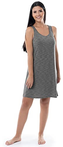 Fruit of the Loom Women's Breathable Sleep Chemise, Heather Grey, 2X