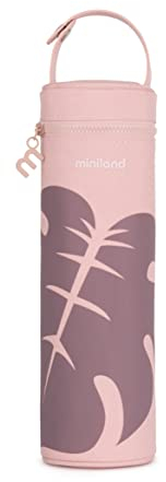 Miniland - Funda Isotérmica para Termos y Biberones Thermibag 500ml, Bolsa Térmica con Asa para Transportar Fácilmente (Leaves)