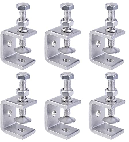 Vegena C-Zwingen Set, 6 Stück C Klemme, 304 Edelstahl Heavy Duty C-Clamp mit Breiten Backenöffnungen, Holzbearbeitung Fixture Clamp Tiger Klemme für Diy Holzbearbeitung, Schweißen, Tischlerei