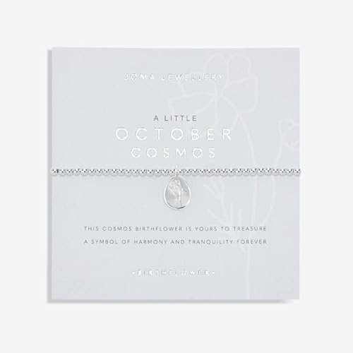 Joma Jewellery A Little October Cosmos Birthflower Bracelet from