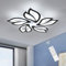 Modern Dimmable LED Chandelier, Creative 5-Head Petals LED Ceiling Lamp with Remote Control, 45W Metal Acrylic Ceiling Chandelier Lighting Fixture for Living Room Bedroom Children's Room