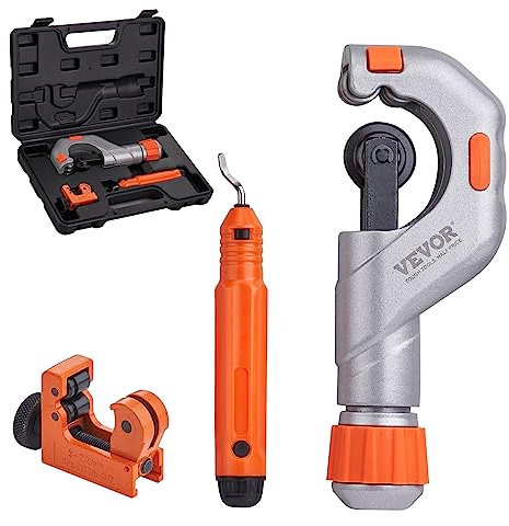 VEVOR Set 3 tagliatubi tubi in rame, tagliatubi con diametro esterno di 3/16-2, mini tagliatubi e strumento per sbavatura con diametro esterno di 1/8-7/8, set di tagliatubi per tubi in rame