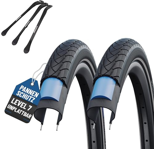 2X Schwalbe Marathon Plus Reifen Reflex 28x1,75 Zoll (47-622) Drahtreifen