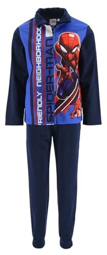 Marvel Spiderman Tuta da Ragazzo, Set da 2 Pezzi Spiderman per Ragazzi, Tuta Sportiva Blu, Felpa e Pantaloni, Regalo per Bambino, Taglia 4 Anni - Blu