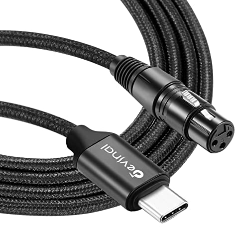 Devinal XLR Female to USB-C Cable, USB tyep-C to Female XLR Recording Cable Cord Connector Adapter Compatible with Microphone Smartphone or MacBook 2M