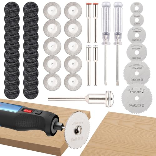 Sägeblätter, 44 Stück Sägeblätter, Kreissägeblatt-Satz, Zubehör-Sägeblatt-Satz für Holz, Glas, Kunststoff, Aluminium und dünnes BlechMulti-Tool-Reparatur-Werkzeugsatz, Rotationswerkzeuge