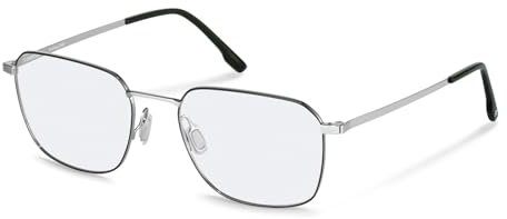 Rodenstock GEOMETRIC Metall Brillen in Black, Silver für Herren, Brille mit Sehstärke, optional mit Sonnenbrillen tönung oder Blaulichtfilter (Modell R2661)