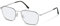 Rodenstock GEOMETRIC Metall Brillen in Black, Silver für Herren, Brille mit Sehstärke, optional mit Sonnenbrillen tönung oder Blaulichtfilter (Modell R2661)
