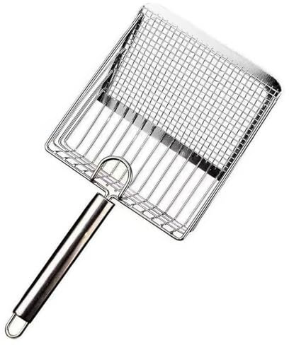 Cat Litter Shovel, Stainless Steel Hollowed Cat Poop Scooper Lightweight Pet Supplies (1PC, 28cm)