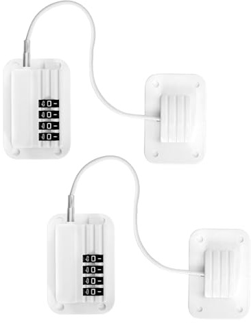 2 pezzi serratura per frigorifero con codice senza foratura, serratura per armadio e finestra con serratura a combinazione, chiusura di sicurezza per porta, finestra, cassetto, frigorifero