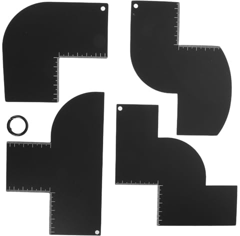 ABOOFAN Strumento Guida per Modellare Attaccatura dei Capelli Kit di Schede Riutilizzabili per Allineamento e Sfumatura Accessori per Styling della Barba