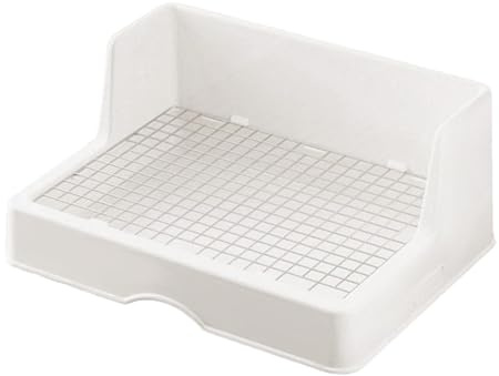 perfk Caja de para Conejos con Rejilla, Orinal esquinero para Mascotas, Cama para Animales pequeños como Hurones, galesaurios, Chinchillas y cobayas, Cuadrícula Pequeña