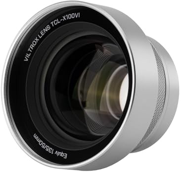 VILTROX TCL-X100VI Tele Conversion Lens for Fujifilm X100 Series Camera 1.4x Telephoto (Silver)