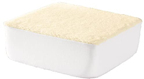 EasyComforts Extra Thick Foam Chair Cushion – Large Portable Chair Pad with Removable and Washable Beige Slip-on Cover – 5 Inches Thick for Added Pain and Pressure Relief