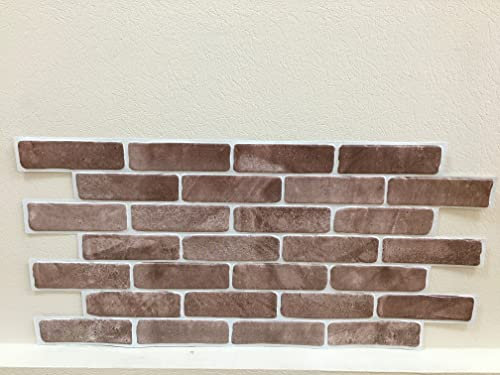 PVC Wandpaneele 3D Deko Fliesen Verkleidung (14, Braun)