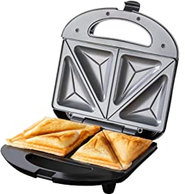 Daewoo Compact Sandwich Maker 750W, Non-Stick Toastie Maker with Dual Indicator Lights & Latch Lock, Easy Clean Sealed Sandwich Press – Ideal for Quick Snacks at Home