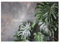 Fototapete Blätter Monstera Pflanzen 3D Grün Vintage Betonoptik - inkl. Kleister - für Wohnzimmer Schlafzimmer Flur Vlies Tapete Vliestapete Wandtapete Motivtapeten Montagefertig (368x254 cm)