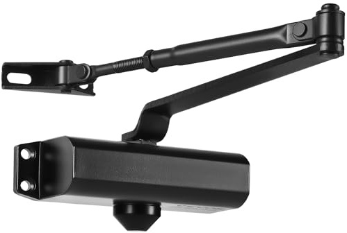 VEVOR Ferme-porte automatique, capacité de charge 45 kg, ferme porte à tampon hydraulique taille réglable usage commercial ou résidentiel corps en fonte d'aluminium robuste, installation facile, noir