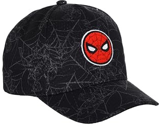 Marvel Spider Man Casquette de Baseball pour Enfants, Cadeau pour Garçons et Adolescents | Noir