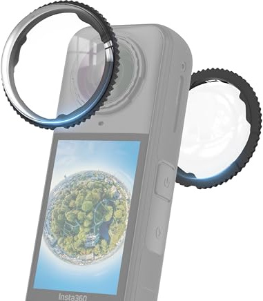 FiTSTILL Standard Lens Cover is for Insta 360X5 Only, Easy to Install X5 Accessories, 9H Hardness, Anti-Scratch Function