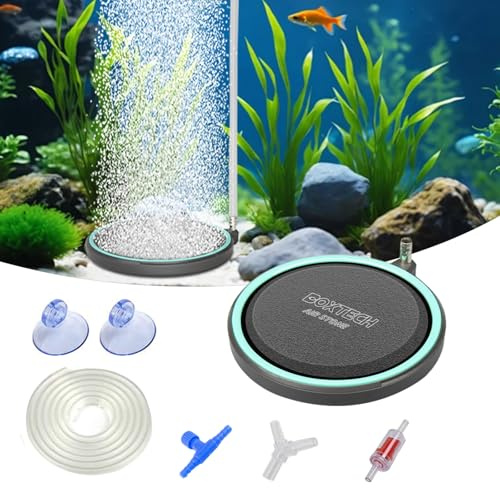 boxtech Aquarium Nano Air Stone, Aquarium à Poissons Pierre a Air, Aquarium Air Diffuseur pour oxygène dissous aérateur Pierre (50 MM)