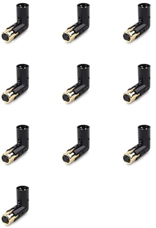 Yoeruers 10 Adaptateur d'angle XLR 3 Broches Réglable Mâle à Adaptateur XLR à Angle Droit Adaptateur XLR à 90 Degrés