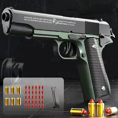 toy Soft Bullet Toy Gun Shell Ejecting,No need to load, automatic shell ejection. Toy Pistol for Boys, Foam Dart Blaster, Shooting Game Gun Toy Pistol Model, Ejecting Toy Gun
