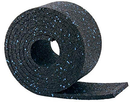 Rouleau de granulés de caoutchouc - Protection et isolation des bois de sous-structure pour la construction de terrasses ou de bois (8 x 77 x 2300 mm)