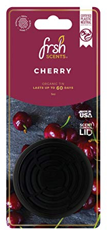 FRSH Scents FR-P-1207 Black Cherry 42G Scented Organic Tin Air Freshener - Lifespan of Upto 60 Days - Ideal for your Car, Home & Workplace - 1 Tin Supplied
