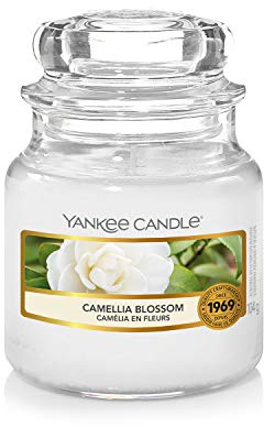 Yankee Candle Small Jar Candle | Camellia Blossom Scented Candle | Up to 30 Hours Burn Time | Garden Hideaway Collection