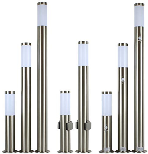 dszapaci Luce esterna in acciaio inox luce percorso luce E27 illuminazione esterna percorso di illuminazione giardino illuminazione zoccolo luce esterna giardino (45cm presa)