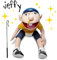 Jeffy Brand Puppet Doll/ 24 inches/ Cotton, Metal, Plush/ For Adults/ Promotes Imaginative Play