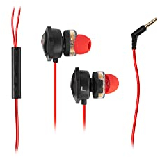 Ozone Gaming Heat X30 - OZHEATX30 - Auriculares In-Ear, Sonido estéreo, micrófono Integrado, Control Remoto, Recibir Llamadas con Manos Libres, micrófono Gaming Extraible, Negro