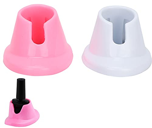Rubber Nail Bottle Holder, 2pcs Anti-Spill Bottle Stand for Nail Art Salon & Supplies Organizer