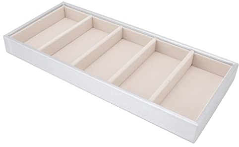 HERCHR Impilabile Occhiali da Sole Organizzatore Scatola, Scatola per Occhiali con 5 Scomparti, Supporto Cassetto Organizzatore per orologi o gioielli(Grigio)