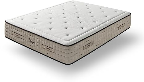 DUPEN® Materasso Elegance con molle insacchettate, altezza 33 cm, consistenza Firm, Memory Foam 1,5 cm, tessuto Stretch Exclusive e tecnologia Pocket Tech Box, dimensioni 105 x 180 Cm