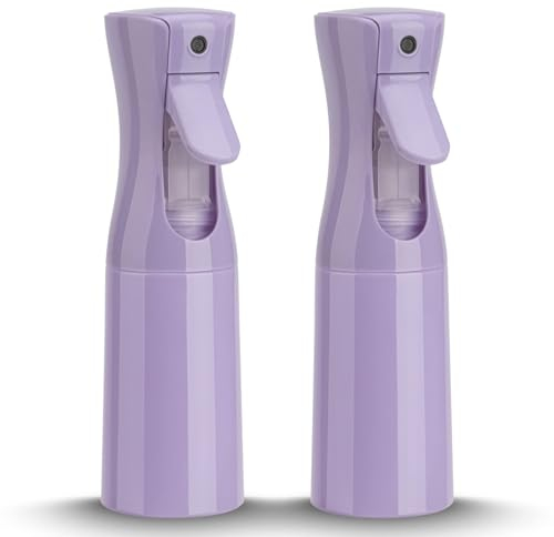 Zuhose Kontinuerlig sprayflaska, 200 ml fin sprayflaska för hår, salonger, barberare, växter, hudvård, rengöring (lila, 2-pack)